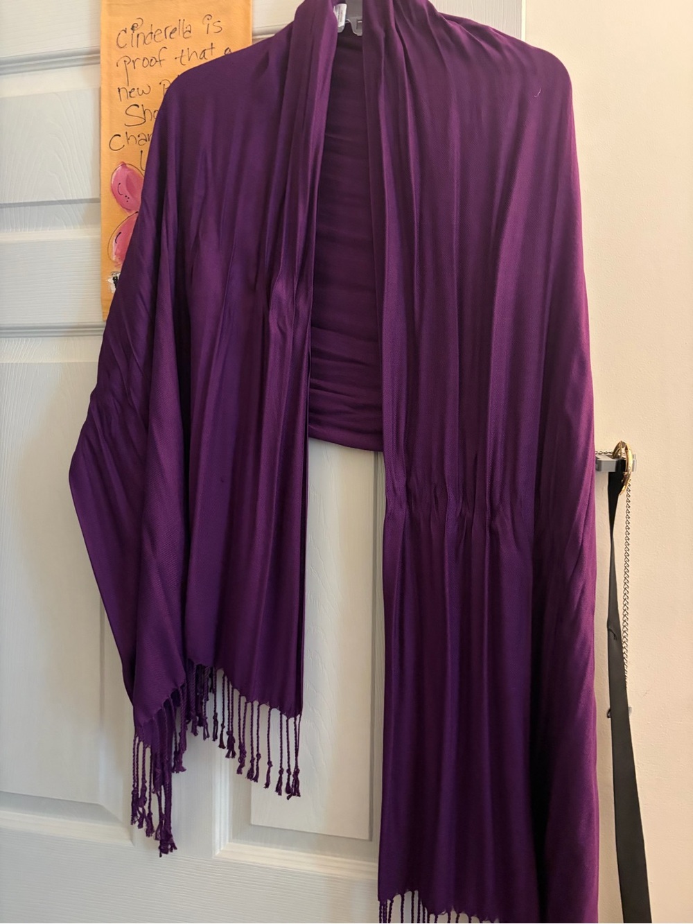 Deep Purple Draped Scarf Wrap